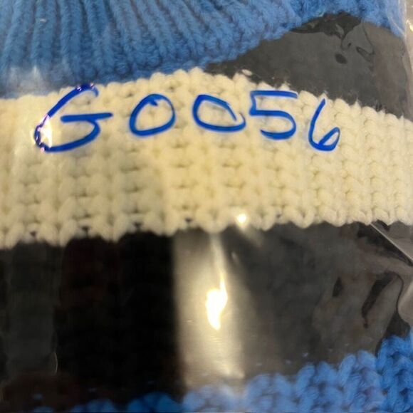 A.L.C. Matthews Pullover Sweater Cropped Crewneck Blue White Black Oversized XS - Picture 10 of 10